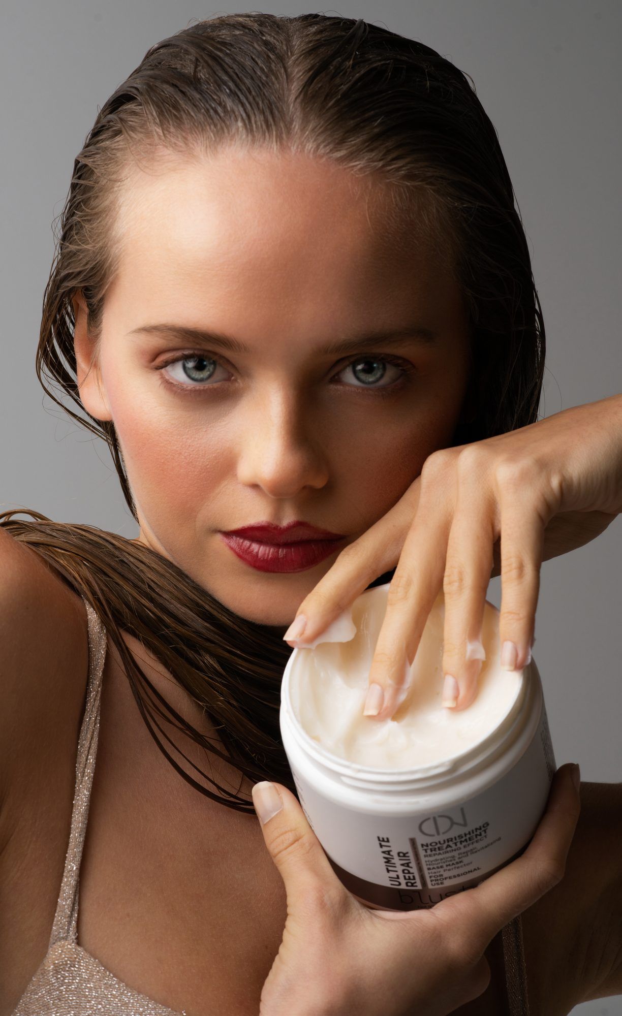 Campaign frame with skincare product