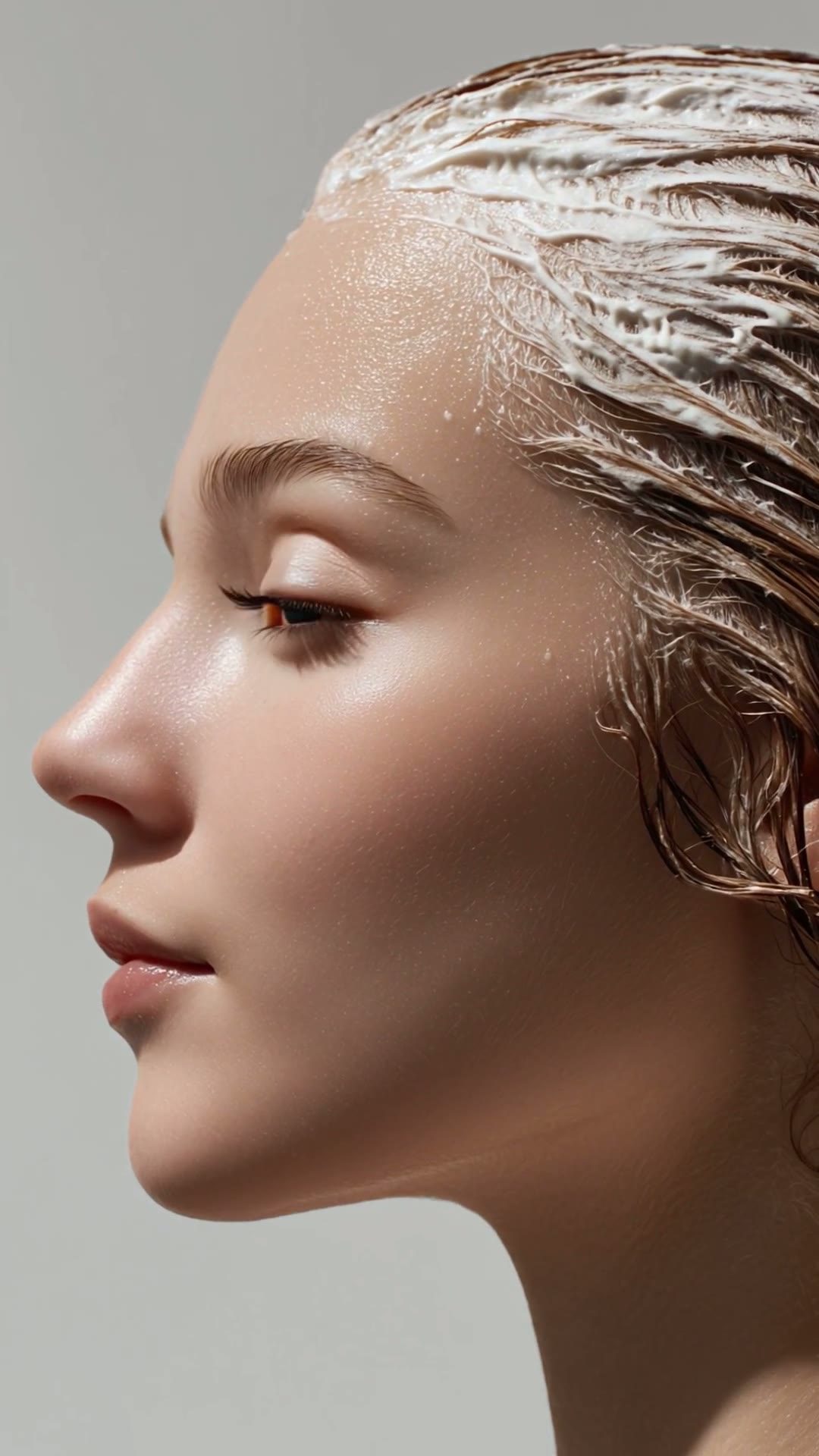 Vertical haircare beauty reel